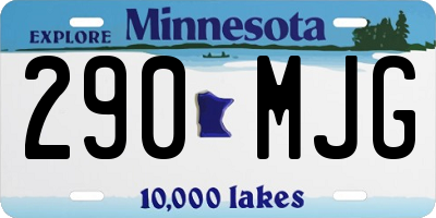 MN license plate 290MJG