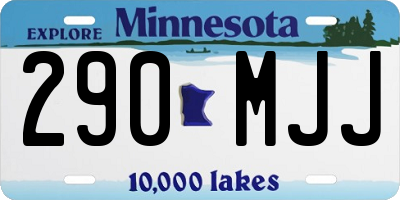 MN license plate 290MJJ