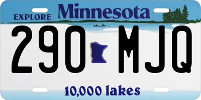 MN license plate 290MJQ