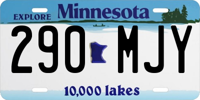 MN license plate 290MJY