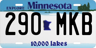 MN license plate 290MKB