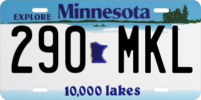 MN license plate 290MKL