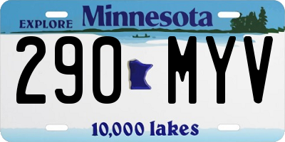 MN license plate 290MYV