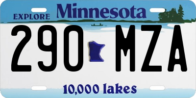 MN license plate 290MZA