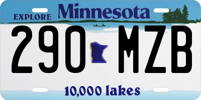 MN license plate 290MZB
