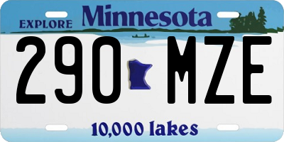 MN license plate 290MZE