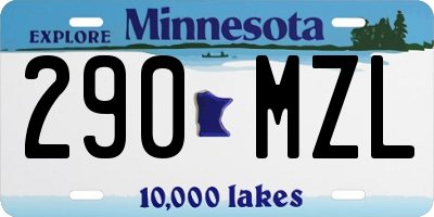 MN license plate 290MZL