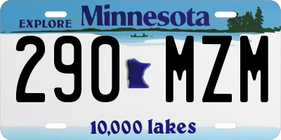 MN license plate 290MZM