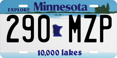 MN license plate 290MZP