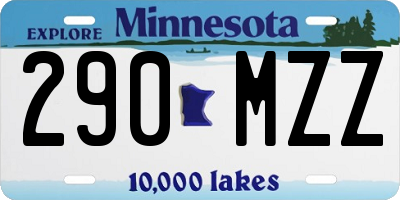 MN license plate 290MZZ