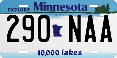 MN license plate 290NAA