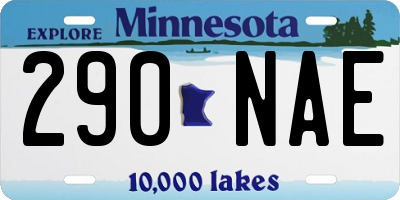 MN license plate 290NAE
