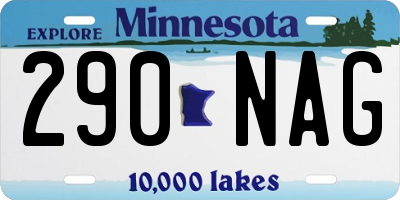 MN license plate 290NAG
