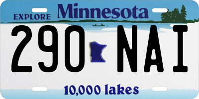MN license plate 290NAI