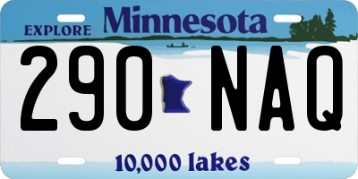 MN license plate 290NAQ