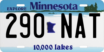 MN license plate 290NAT