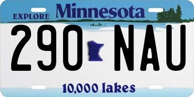 MN license plate 290NAU
