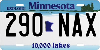 MN license plate 290NAX