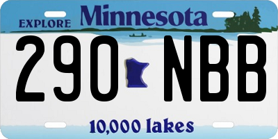 MN license plate 290NBB