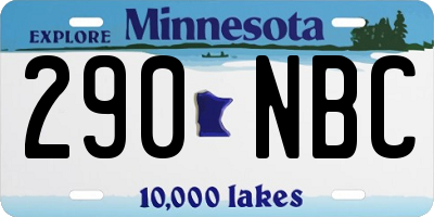 MN license plate 290NBC