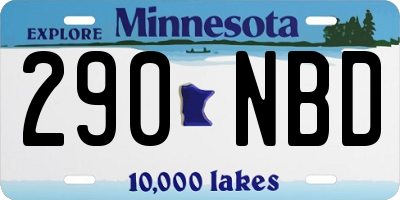 MN license plate 290NBD
