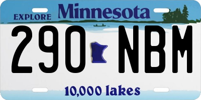 MN license plate 290NBM