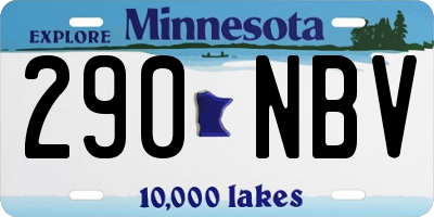 MN license plate 290NBV