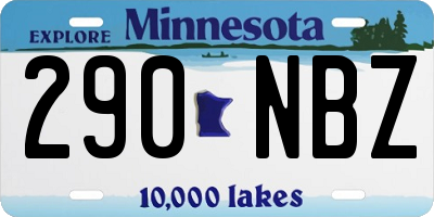 MN license plate 290NBZ