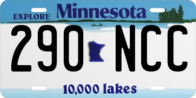MN license plate 290NCC