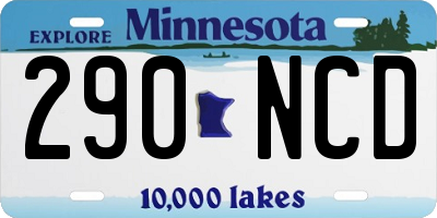 MN license plate 290NCD
