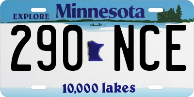 MN license plate 290NCE