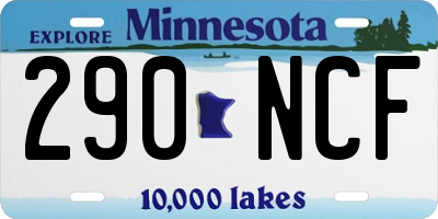 MN license plate 290NCF