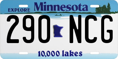 MN license plate 290NCG