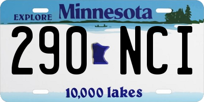 MN license plate 290NCI