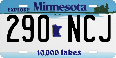 MN license plate 290NCJ