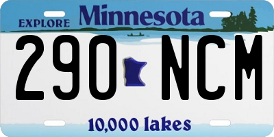 MN license plate 290NCM