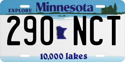 MN license plate 290NCT
