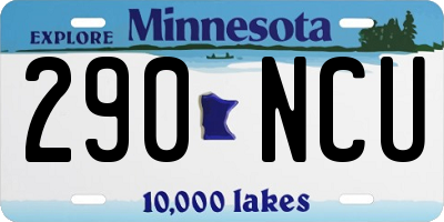 MN license plate 290NCU