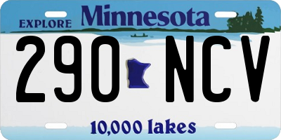 MN license plate 290NCV
