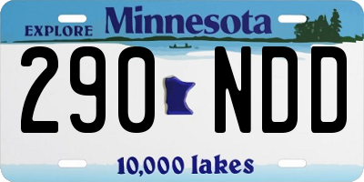 MN license plate 290NDD