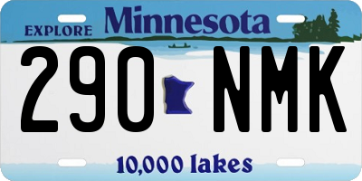 MN license plate 290NMK