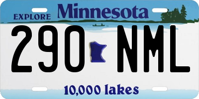 MN license plate 290NML