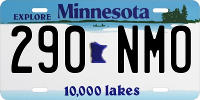 MN license plate 290NMO