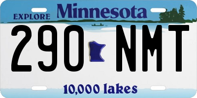 MN license plate 290NMT