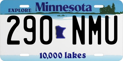 MN license plate 290NMU