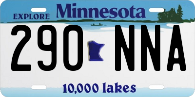 MN license plate 290NNA