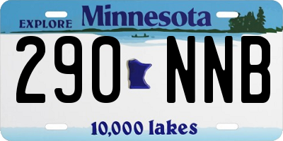 MN license plate 290NNB