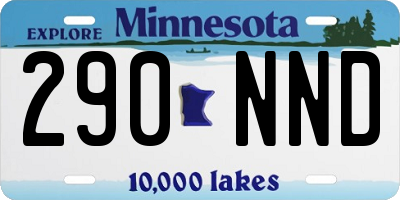 MN license plate 290NND