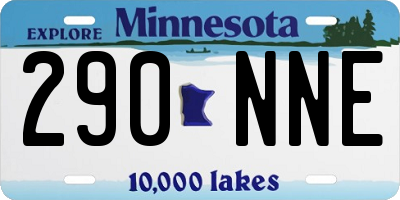MN license plate 290NNE