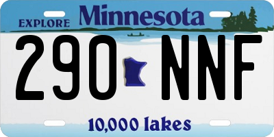 MN license plate 290NNF